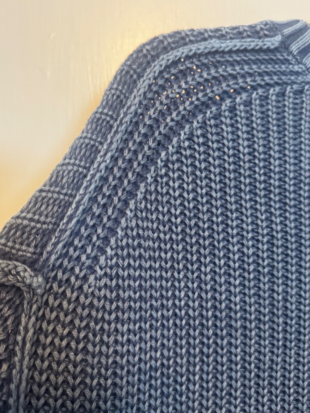 AE Acid Wash Long Weekend Sweater Oversized Slouchy Dark Blue Sz S NWT - Picture 7 of 13